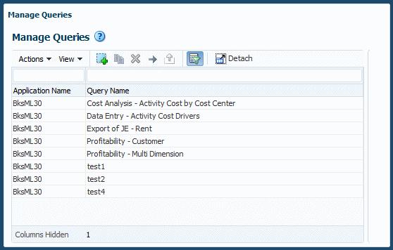 Criação de Consultas Personalizadas em Aplicativos Criação de Consultas Personalizadas em Aplicativos Gerenciamento de Consultas do Oracle Profitability and Cost Management Cloud descreve as