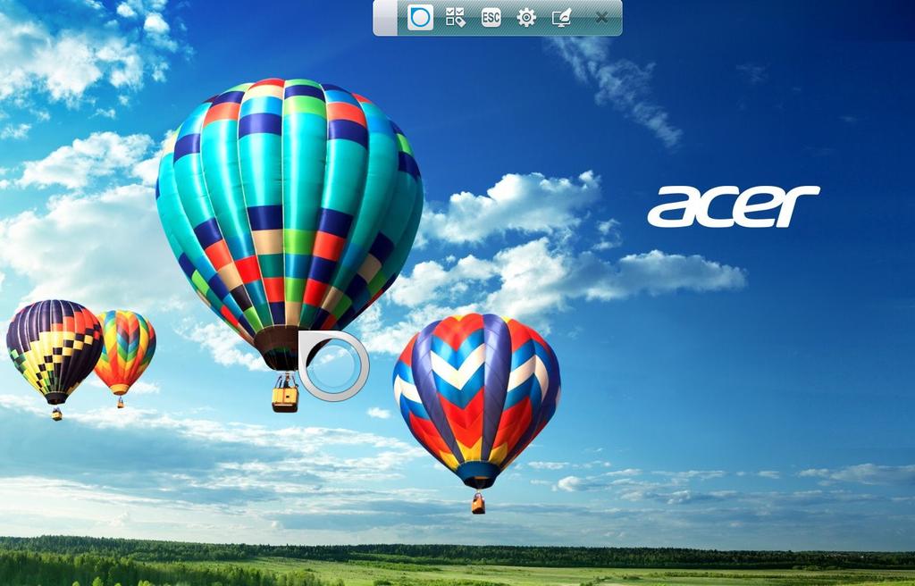 Ferramentas de toque Acer - 43 F ERRAMENTAS DE TOQUE ACER Acer as Ferramentas de toque tornam a utilização do seu dispositivo Windows mais fácil e prática.