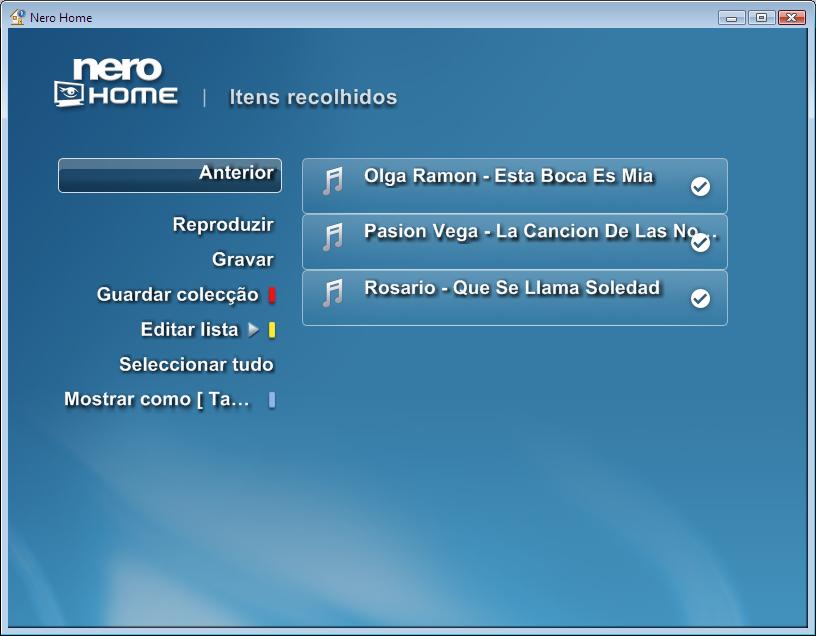 Ecrã principal Música e rádio Fig. 23: Ecrã principal Música e rádio Ecrã Itens recolhidos 7. Clique no botão Gravar.