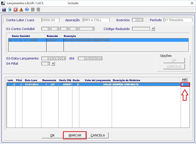 Contabil e depois m arcar os lancam entos que serão