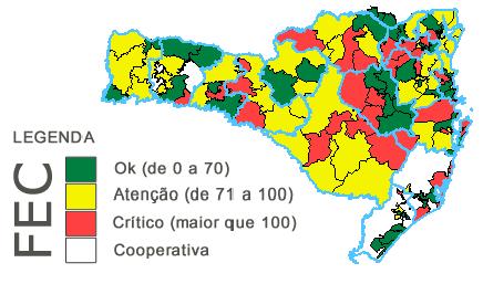 34 Figura 8 - Situação dos municípios com relação ao FEC atualizado em 06/2017: Fonte: Celesc, 2017.