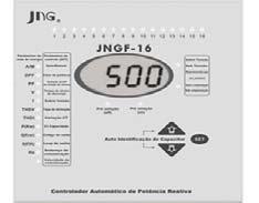 8 kvar do primeiro banco de capacitores Selecione o LED P(Kw) (C1 capacidade) Ajustar o valor em kvar do primeiro capacitor do banco 6.1.5 Sobre tensão máxima permitida Selecione o LED I (sobre tensão) Ajuste a tensão máxima permitida.