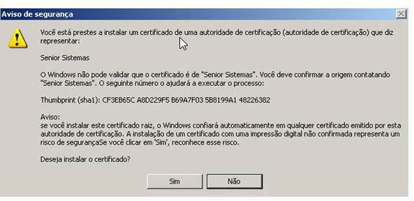 certificados conforme o tipo de