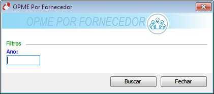 Figura 169: OPME Por Fornecedor O sistema apresentará o relatório abaixo: Figura 170: Relatório OPME Por Fornecedor 12.