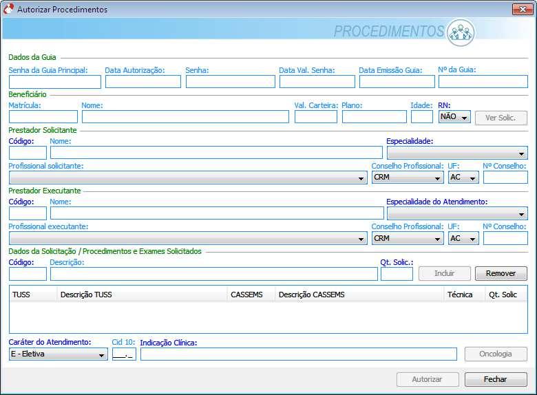 As guias de procedimentos (SP/SADT) são utilizadas no atendimento a diversos tipos de eventos, como: consulta com procedimentos, exames, atendimento domiciliar, remoção, pequena cirurgia, SADT