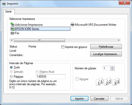 Clique em OK ou em Imprimir para começar a imprimir. Durante a impressão, você pode verificar o estado da impressão acessando o Windows Spooler.