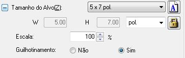 Dimensão: reduz ou aumenta a imagem de acordo com a porcentagem que determinar. Guilhotinamento: ativa e desativa o recorte automático das imagens (veja a ajuda do Epson Scan para mais detalhes).