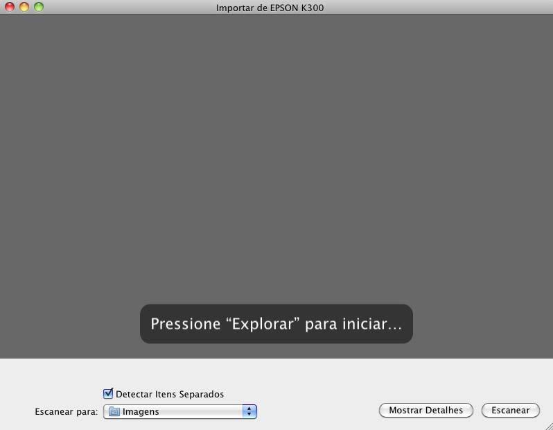 1. Abra uma imagem em um aplicativo de edição, como o Pré-Visualização e selecione Importar do Scanner a partir do menu Arquivo e depois selecione o seu produto Epson. 2.