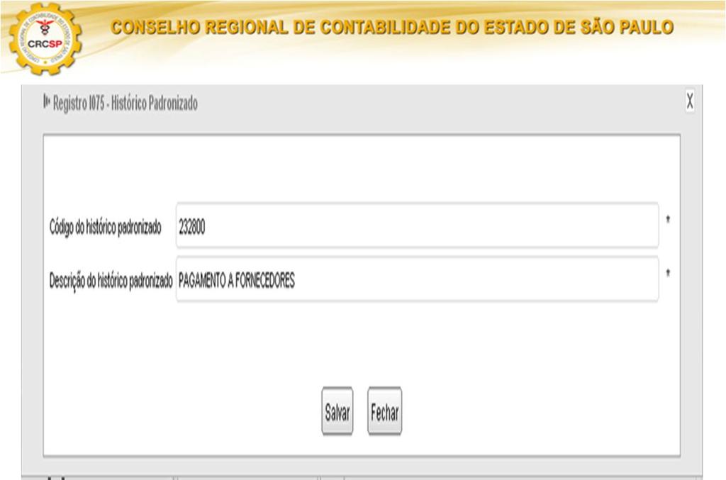 Registro I100: Centro de Custos Registro obrigatório para todos os que utilizem, em seu sistema