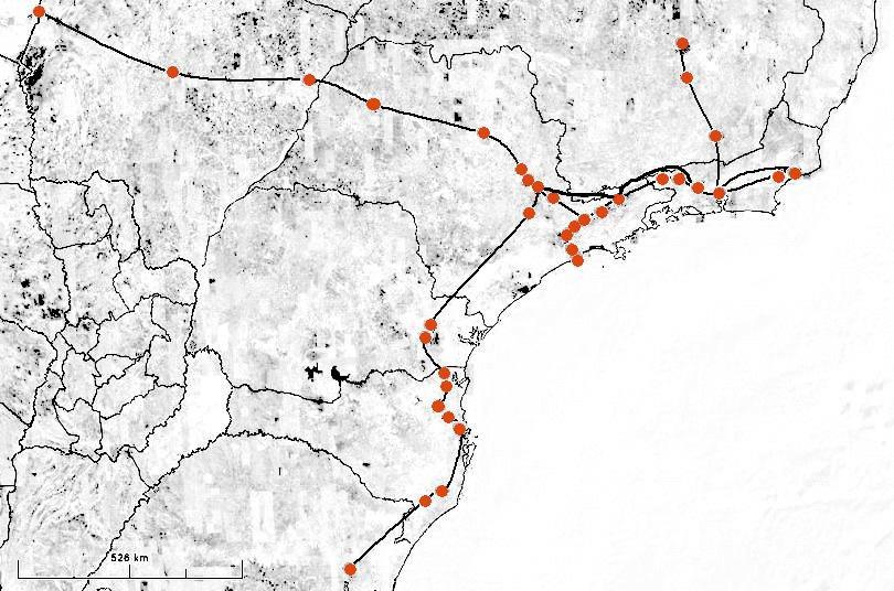 inerligação (TRANSPETRO-1, 2007). Fone: O auor (2008) Figura 20: Rede de gasoduos do Sudese e Sul do Brasil A operação dos gasoduos é descenralizada, sendo cada empresa responsável pela sua rede.