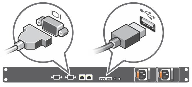 Monte os trilhos e instale o sistema no rack, seguindo as instruções de segurança e as instruções de instalação fornecidas com o sistema. Figura 1. Instalar o sistema no rack.