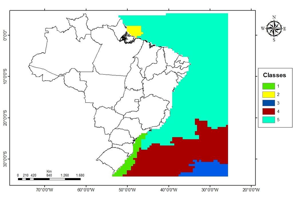 3.1 Outono Figura 3- Ecorregiões encontradas durante a estação de Outono.