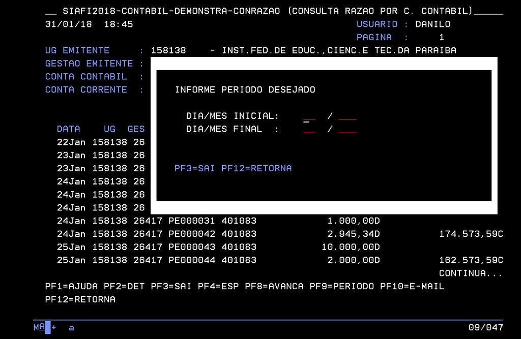 121 - Consulta Pré Empenhos Emitidos 5 -