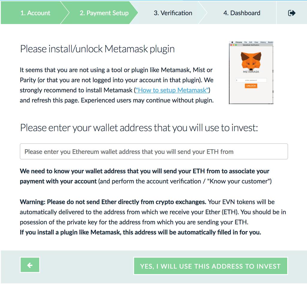 PAGAMENTO ETHEREUM Instale/desbloqueie o plug-in Metamask Parece que você não está usando uma ferramenta ou plug-in como Metamask, Mist ou Parity (ou que não está logado em sua conta no mencionado