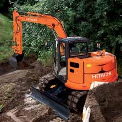 Ua áquina para as condições de trabalho ais duras e exigentes Peças e coponentes ais resistentes Co peças e coponentes ais robustos e resistentes, a nova ZAXIS 85USB ostra-se à altura dos abientes