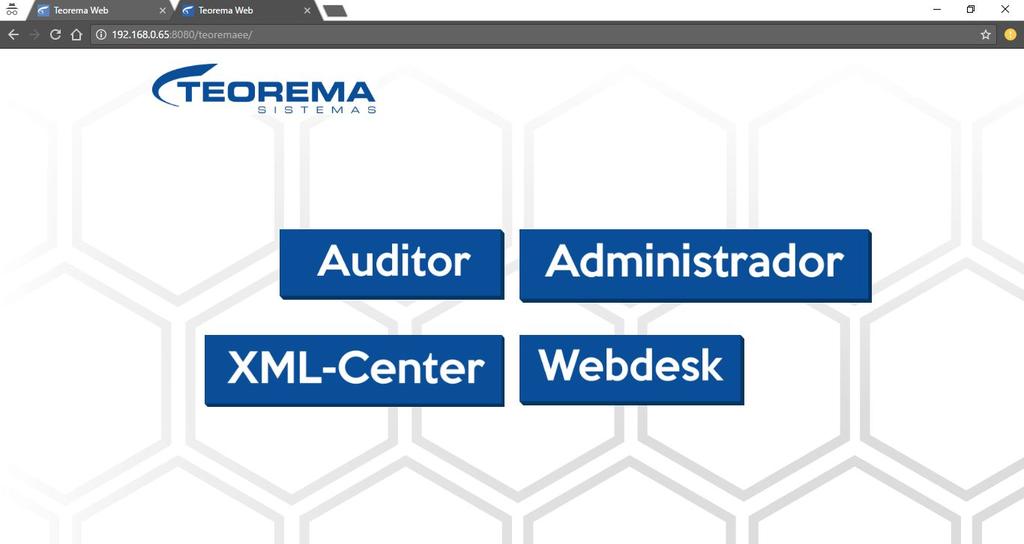 local. Ou ainda, para acesso Externo utilizar o endereço indicado nas configurações do server.ini.