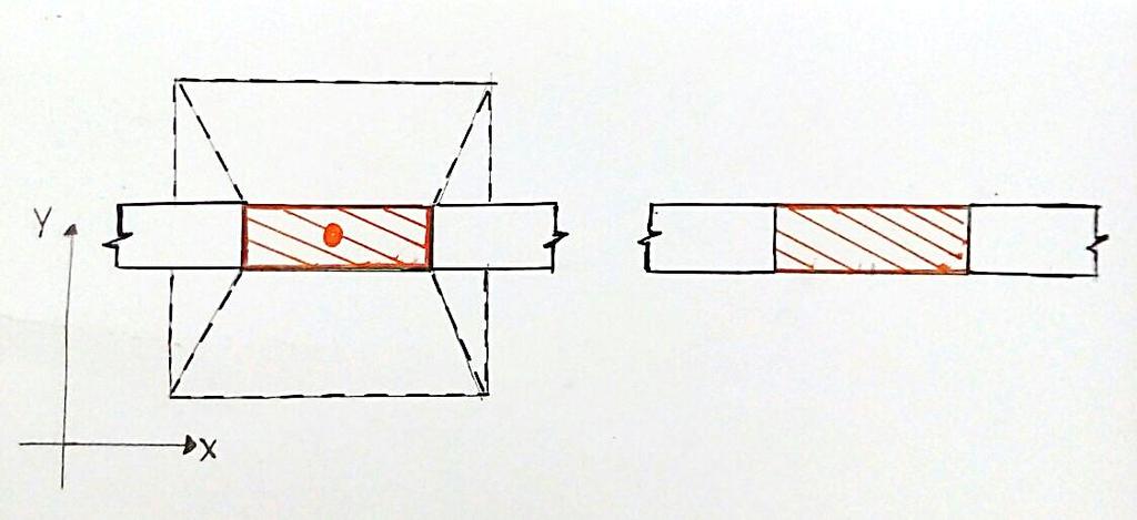 Exemplos Exemplo 02 A situação ao lado apresenta a vista da baldrame ( inferior) e vista do respaldo ( superior) em uma determinada parede.