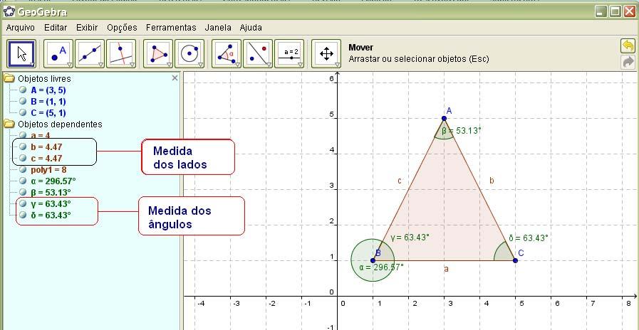 Figura 2: Exemplo Figura 2a: Exemplo 1.3 6 BENEFICIO DO GEOGEBRA (COMO GDI) De maneira geral, a utilização do software foi considerada pelos alunos como sendo de fácil compreensão e assimilação.