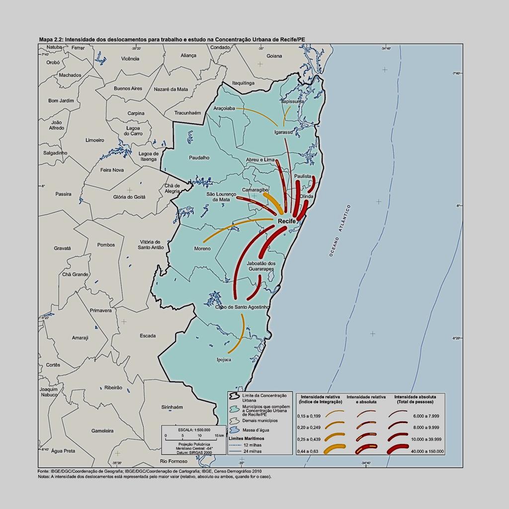 Critérios utilizados para medir integração dos municípios Aspectos Metodológicos e Conceituais Arranjos Populacionais e Concentrações Urbanas do Brasil 2 -