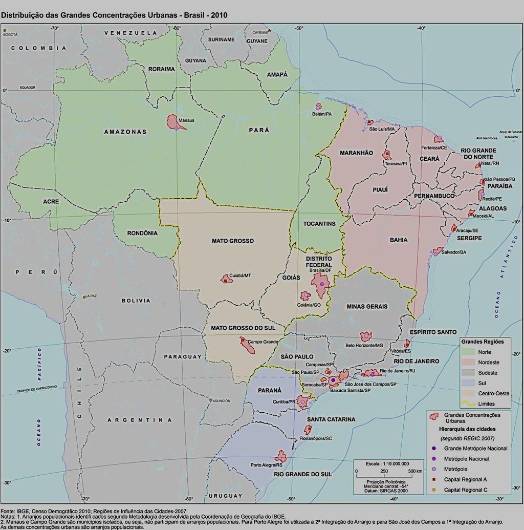 Aspectos Metodológicos e Conceituais Arranjos Populacionais e Concentrações Urbanas do