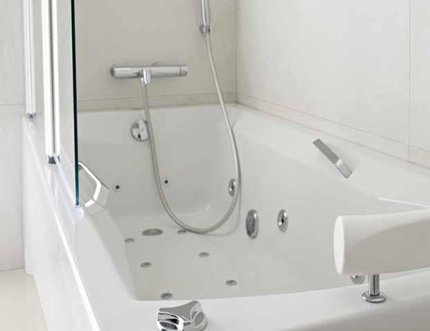 67mm. Bathtub double panel; Standard height 1500mm; Standard length 800 + 450mm; Lacquered