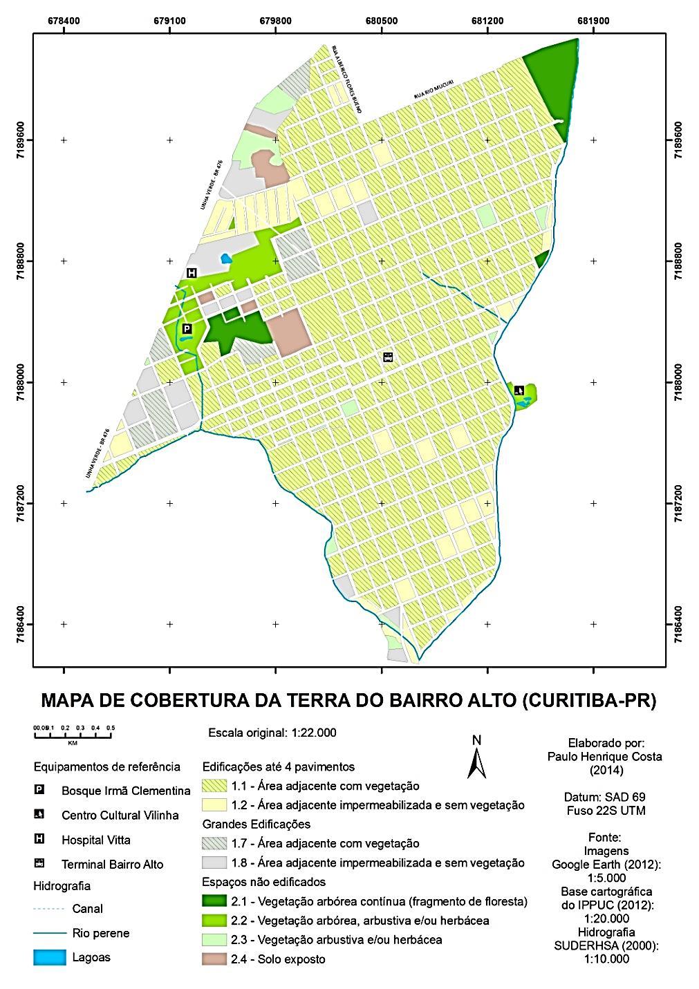 Figura 6: Mapa de cobertura da terra Bairro