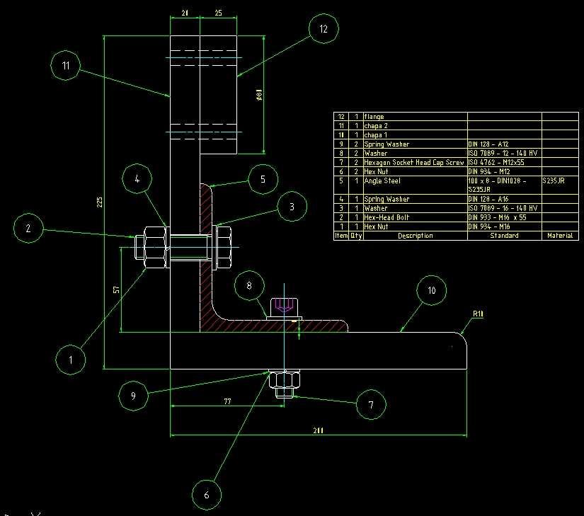 Desenho confeccionado em AutoCad 2D