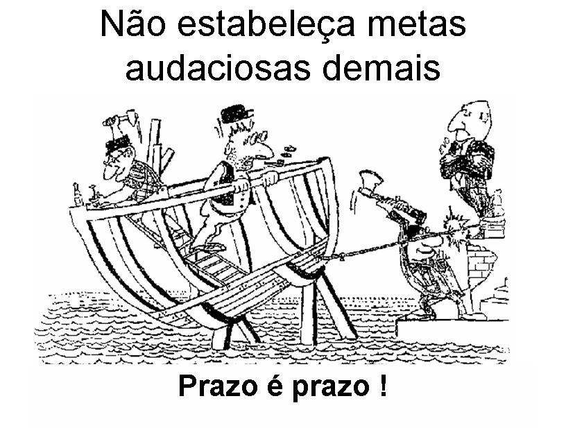 Metas do Balanced Scorecard Metas ajustadas à realidade e aos recursos disponíveis.