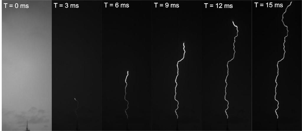 Um exemplo de um raio registrado por câmera rápida é mostrado na Figura 3.22