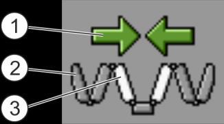 Símbolo Significado A barra se encontra na altura do sensor do mastro vertical. Pré-requisito O sensor do mastro vertical está montado.