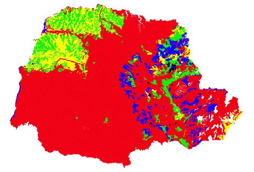 Classes de textura do solo no Paraná.