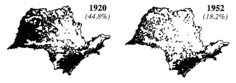 Principais causas das extinções: fragmentação e perda de habitat natural; 39-50% da