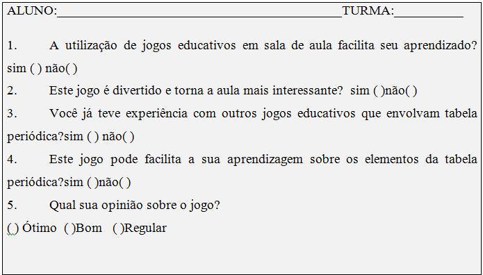 Para dar início ao jogo os alunos dividiram-se em grupos, no qual, foi escolhido um representante por grupo.