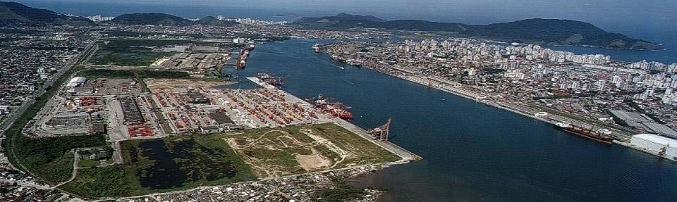 Porto de Santos ÁREA (m²) Margem Direita: 3.700.000 Margem Esquerda: 4.000.000 TOTAL: 7.