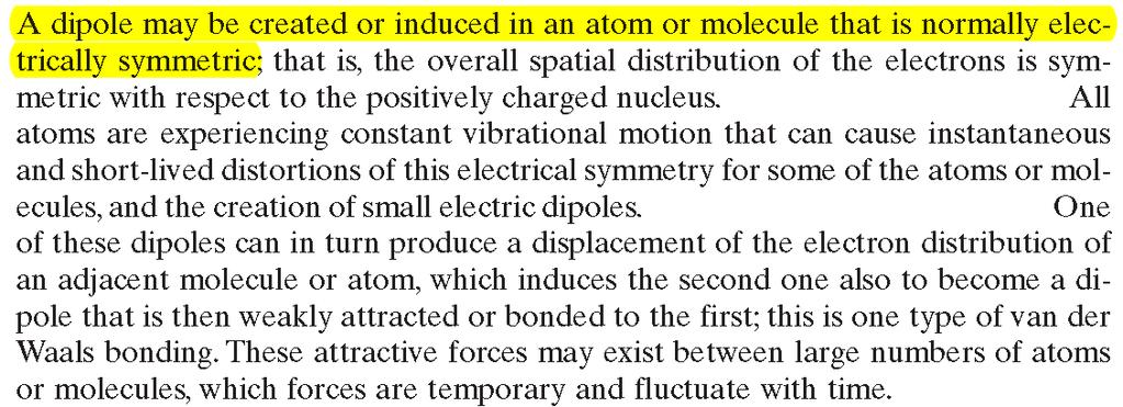 52 Ligações Secundárias (2) Dipolos Induzidos