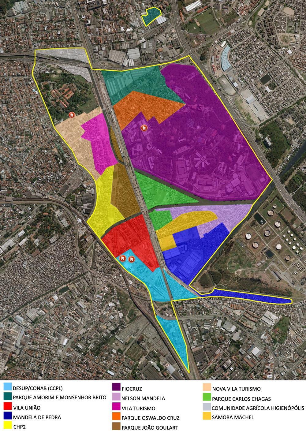 FIGURA 2: Mapa aéreo do Complexo de Maguinhos