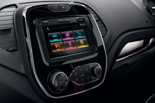 Touch & explore O Novo Renault Captur propõe dois sistemas multimédia 100 % táteis: Media Nav Evolution e R-LINK Evolution.