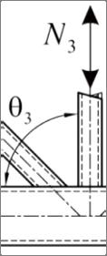 40 encontra-se comprimida, a diagonal 2 tracionada e o montante comprimido ou tracionado conforme ilustrado na Figura 9.