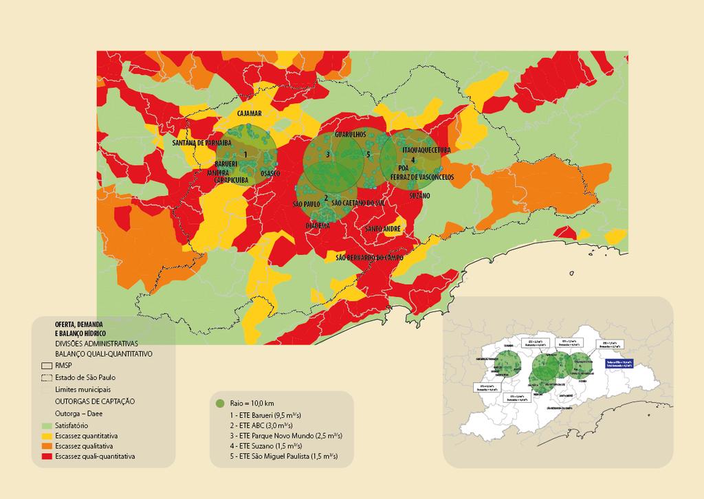 Reúso de efluentes: Mapa 8: Oferta,