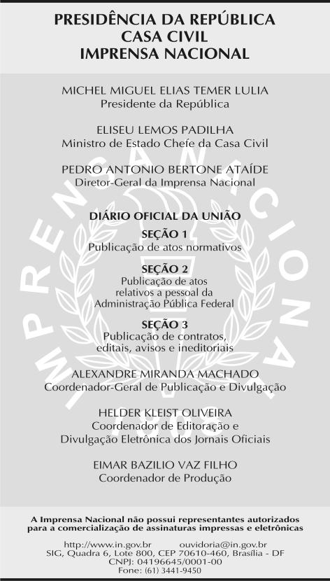 2 ISSN 677-7042 Nº 48, quint-feir, 3 de gosto de 7 AÇÃO DIRETA DE INCONSTITUCIONALIDADE 4.707 (8) ORIGEM : ADI - 4707 - SUPREMO TRIBUNAL FEDERAL PROCED. : SANTA CATARINA R E L ATO R A : MIN.