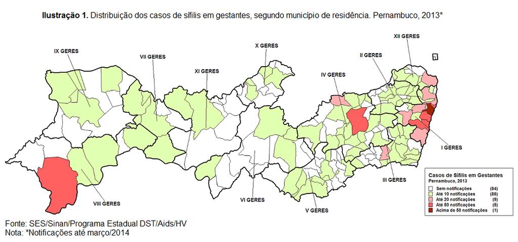 2 de gestantes com seis (06) consultas ou mais, conforme preconização pelo Ministério da Saúde, sendo que 16 municípios não cadastraram nenhuma gestante em 2013.