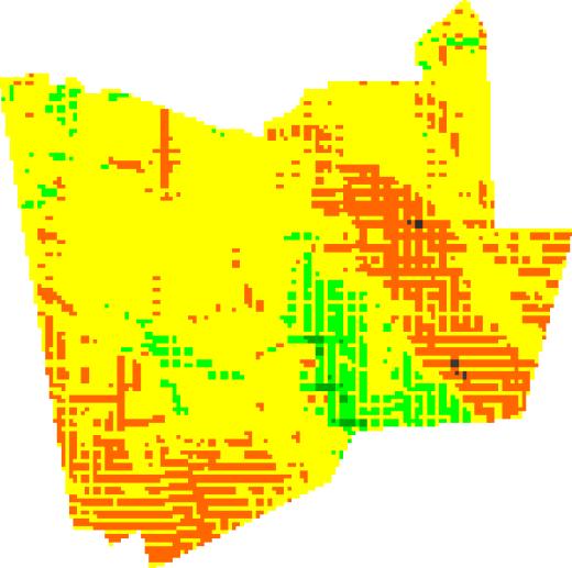 recortes para o cerrado (b) e área de cultivo