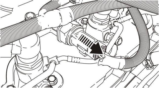 303-04-26 Sistema de Combustível e Controles TUBO DISTRIBUIDOR DE COMBUSTÍVEL REMOÇÃO te INSTALAÇÃO Remoção 1. Abra o capuz do motor. 2. Desconecte o cabo negativo da bateria.