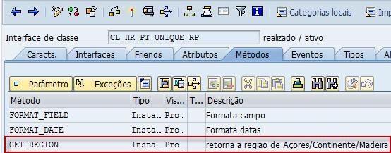 5.9. Update the method signature by inserting the following parameters: Parâmetro: IV_BUKRS Tipo: Importing Tipo Referência: BUKRS Parâmetro: IV_WERKS Tipo: Importing Tipo Referência: