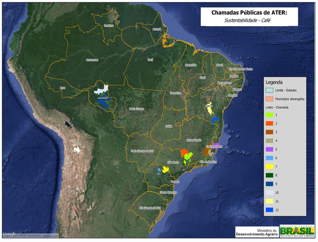 VIII SIMPÓSIO DE PESQUISA DOS CAFÉS DO BRASIL Ministério do Desenvolvimento Agrário ESTADO Cafeicultura familiar: