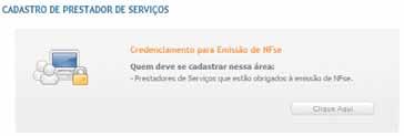 1 2.1. Solicitação de Credenciamento para Prestadores 1 Para iniciar o credenciamento clique em Cadastro de Prestador de Serviços.