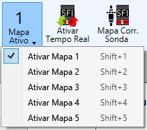 13.9 Mapa Ativo Atalho: Shift+Número do Mapa. Este botão serve tanto para mostrar qual o mapa ativo como para trocar o mapa ativo do módulo.
