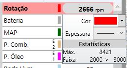 16.2 Legenda A legenda é responsável por ajudar na identificação dos canais no gráfico e mostrar os valores dos mesmos, mas além disso ela possui algumas funções extras, como será visto a seguir.