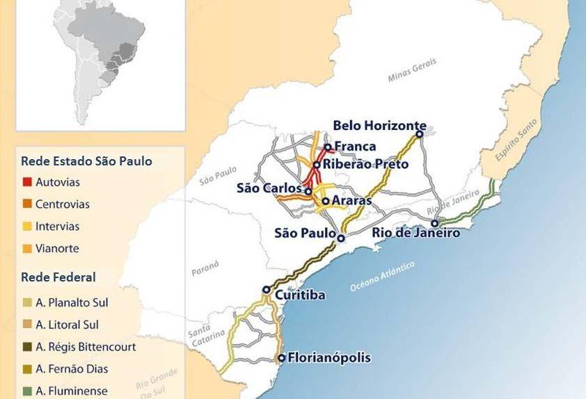 Autovias 2002 Aquisição Centrovias 2004 Aquisição Intervias Aquisição Vianorte Início Operação da Litoral Sul, Planalto