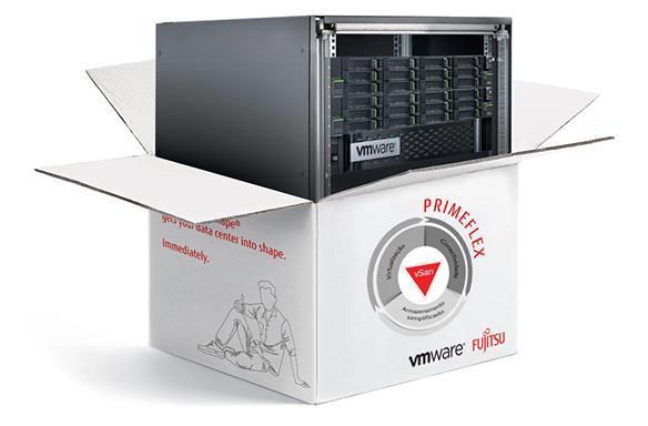 Hiperconvergência PRIMEFLEX 4 VSAN 04 nodes, que totalizam no cluster: 64 cores 512GB de memória DDR4 10.